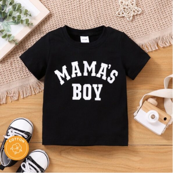 Valentine's Day Baby Boy/Girl 95% Cotton Short-sleeve Letter Print Tee